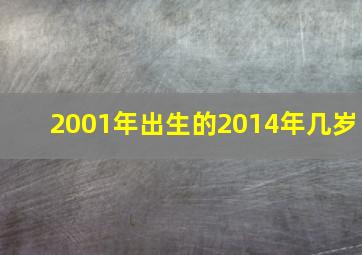 2001年出生的2014年几岁