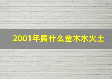 2001年属什么金木水火土