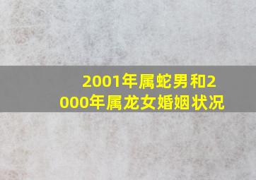 2001年属蛇男和2000年属龙女婚姻状况