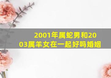 2001年属蛇男和2003属羊女在一起好吗婚姻