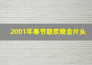 2001年春节联欢晚会片头