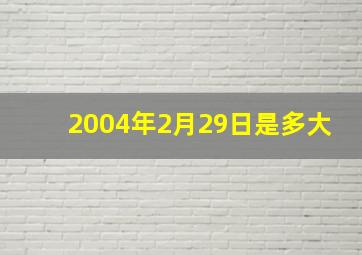 2004年2月29日是多大