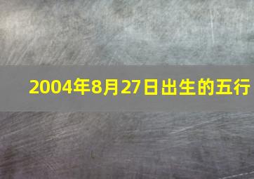 2004年8月27日出生的五行