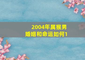 2004年属猴男婚姻和命运如何1