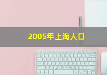 2005年上海人口