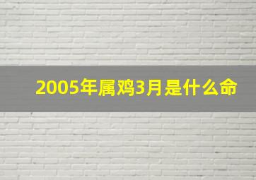 2005年属鸡3月是什么命