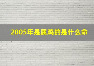 2005年是属鸡的是什么命