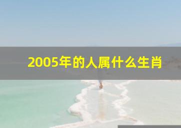 2005年的人属什么生肖