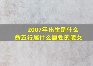 2007年出生是什么命五行属什么属性的呢女