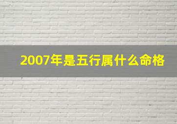 2007年是五行属什么命格