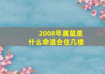 2008年属鼠是什么命适合住几楼