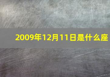 2009年12月11日是什么座