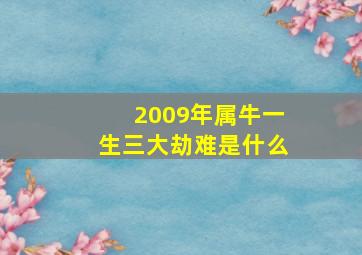 2009年属牛一生三大劫难是什么