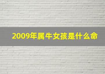 2009年属牛女孩是什么命