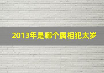 2013年是哪个属相犯太岁