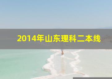 2014年山东理科二本线