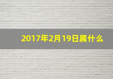 2017年2月19日属什么