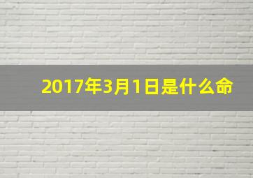 2017年3月1日是什么命