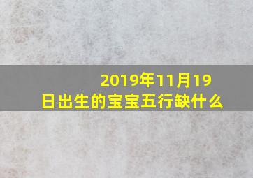 2019年11月19日出生的宝宝五行缺什么