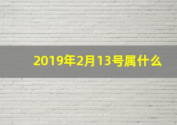 2019年2月13号属什么