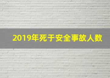 2019年死于安全事故人数