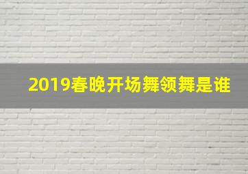 2019春晚开场舞领舞是谁