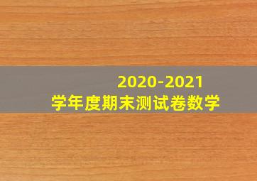 2020-2021学年度期末测试卷数学