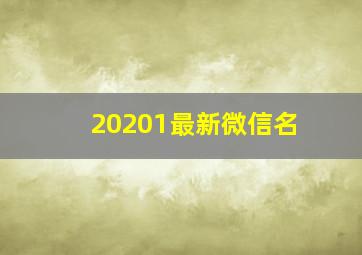 20201最新微信名