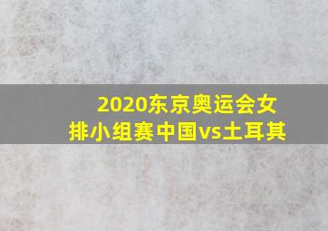 2020东京奥运会女排小组赛中国vs土耳其