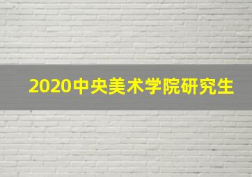 2020中央美术学院研究生