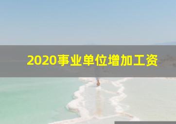 2020事业单位增加工资