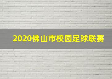 2020佛山市校园足球联赛