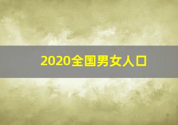 2020全国男女人口