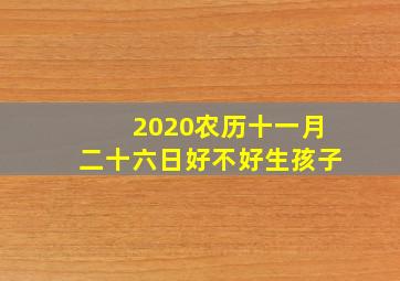 2020农历十一月二十六日好不好生孩子