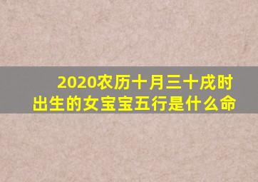 2020农历十月三十戌时出生的女宝宝五行是什么命