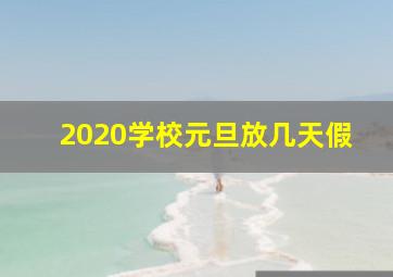 2020学校元旦放几天假