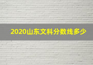 2020山东文科分数线多少