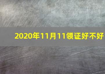 2020年11月11领证好不好