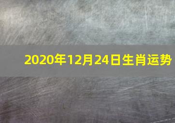 2020年12月24日生肖运势