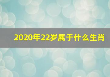 2020年22岁属于什么生肖