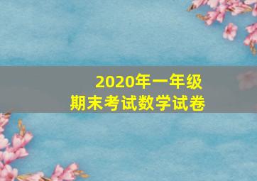 2020年一年级期末考试数学试卷