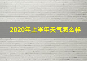 2020年上半年天气怎么样