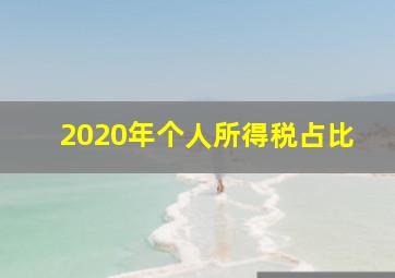 2020年个人所得税占比