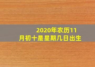 2020年农历11月初十是星期几日出生