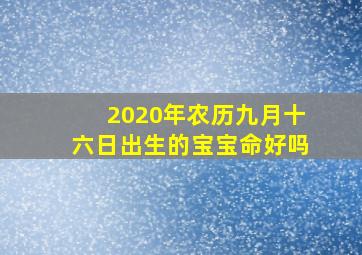 2020年农历九月十六日出生的宝宝命好吗