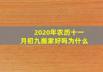 2020年农历十一月初九搬家好吗为什么