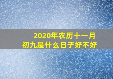 2020年农历十一月初九是什么日子好不好