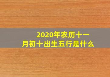 2020年农历十一月初十出生五行是什么