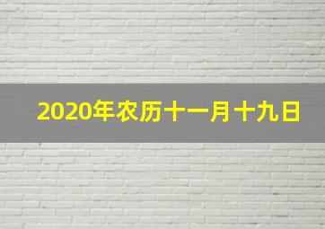 2020年农历十一月十九日