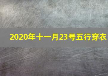 2020年十一月23号五行穿衣